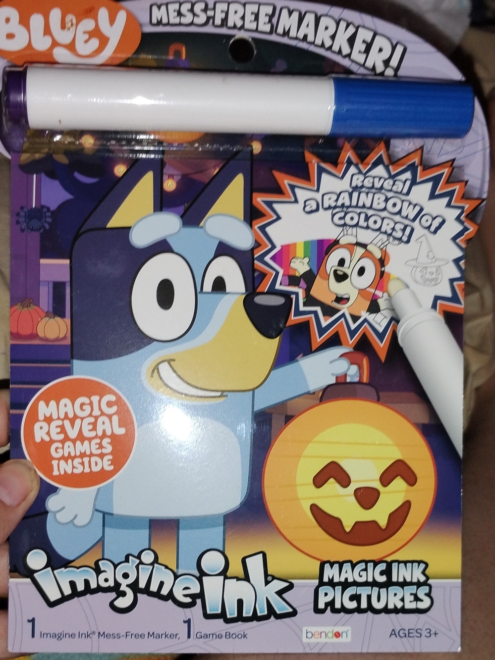 Kids Halloween Bluey Magic Ink Activity Book